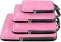 BAGAIL 4 Set/6 Set/8 Set Compression Packing Cubes Travel Accessories Expandable Packing Organizers (Cloth Pattern, 4-Pink)