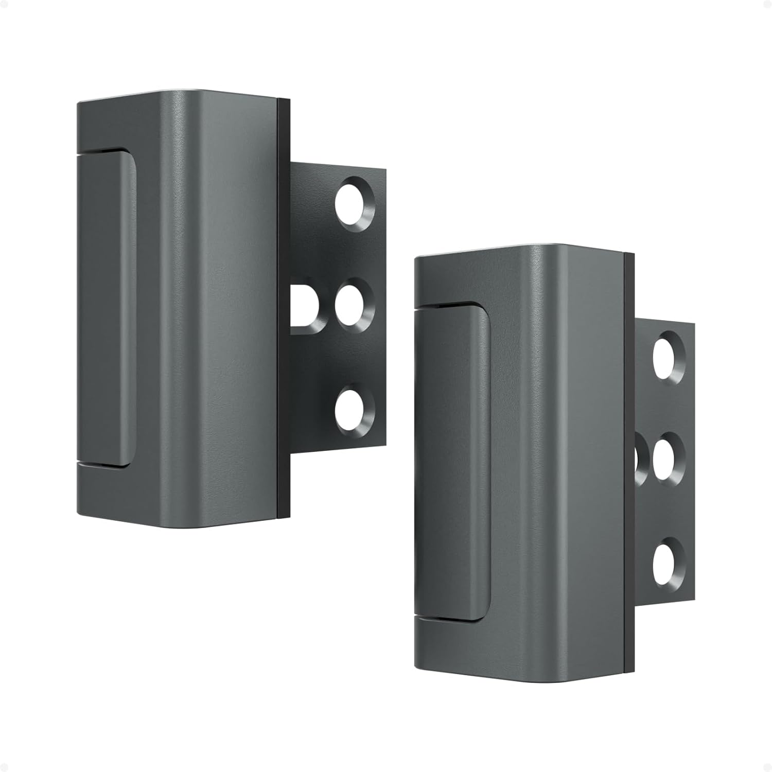 2Pack Home Security Door Reinforcement Lock Childproof, Door Locks for Kids Safety, Door Lock Latch Stopper for Front Door Inside Top of Door, Aluminum Construction Finish