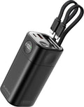 Portable Power Bank 20,000mAh, PD 35W Portable Charger Super Fast Charging with 2 Built-in Cables, USB-C Digital Display Battery Pack for iPhone Air 17/16/15/14/13, Portable Travel Charger