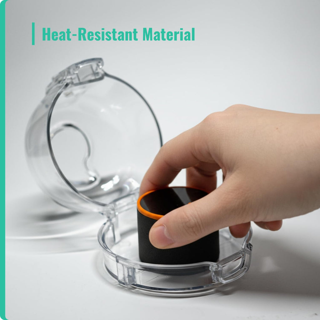 Stove Knob Covers for Child Safety - 5+1 Pack Upgraded Double-Key Design, Universal Fit Gas Oven Knob Locks, Heat-Resistant Clear View Baby Proof Covers for Kids and Pets (White)