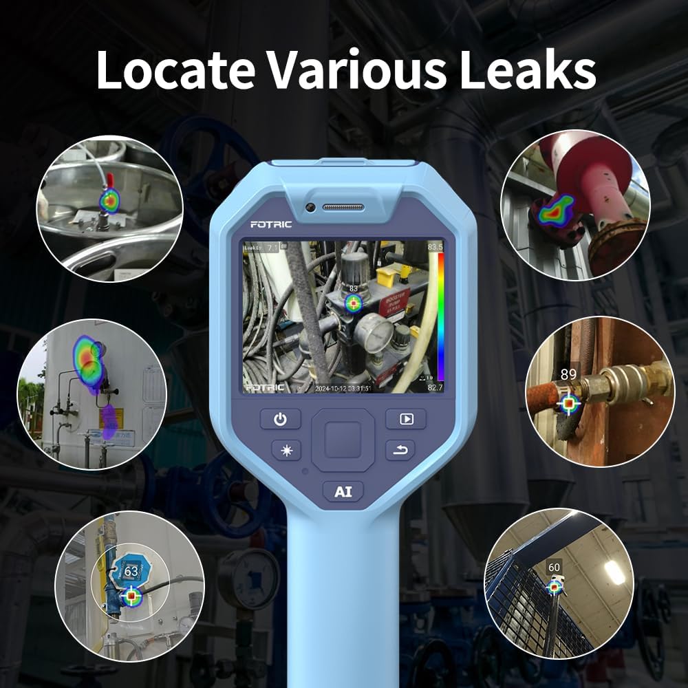 TD2 Acoustic Imager,64 MEMS Digital Microphones,Industrial Acoustic Imaging Camera,Compressed Air Leak Detection,66°×52°FOV,13 Megapixel,2~100kHz Frequency Range, 3.5" Touch Screen