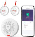 Caregiver Call Button Wireless Call Button for Elderly at Home,WiFi Panic Button,Life Alert Systems for Seniors No Monthly Fee (whiter2)