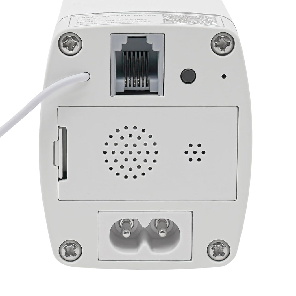 Smart Curtain Motor with Remote, Compatible with Alexa & Google Home App Control, 18W Electric Curtain Rail Track for Smart Home, 90-240V Power (3.28ft Cord) (White)