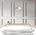 6-Frame Premade Accent Wall Molding Kit, Ready-to-Assemble Wainscoting Panels, Pre-Cut Chair Rail Moulding Trim for Home Décor