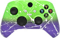 Hand Airbrushed Fade Custom Controller Compatible with Series X/S & One (Series X/S Purple & Green White Drip)