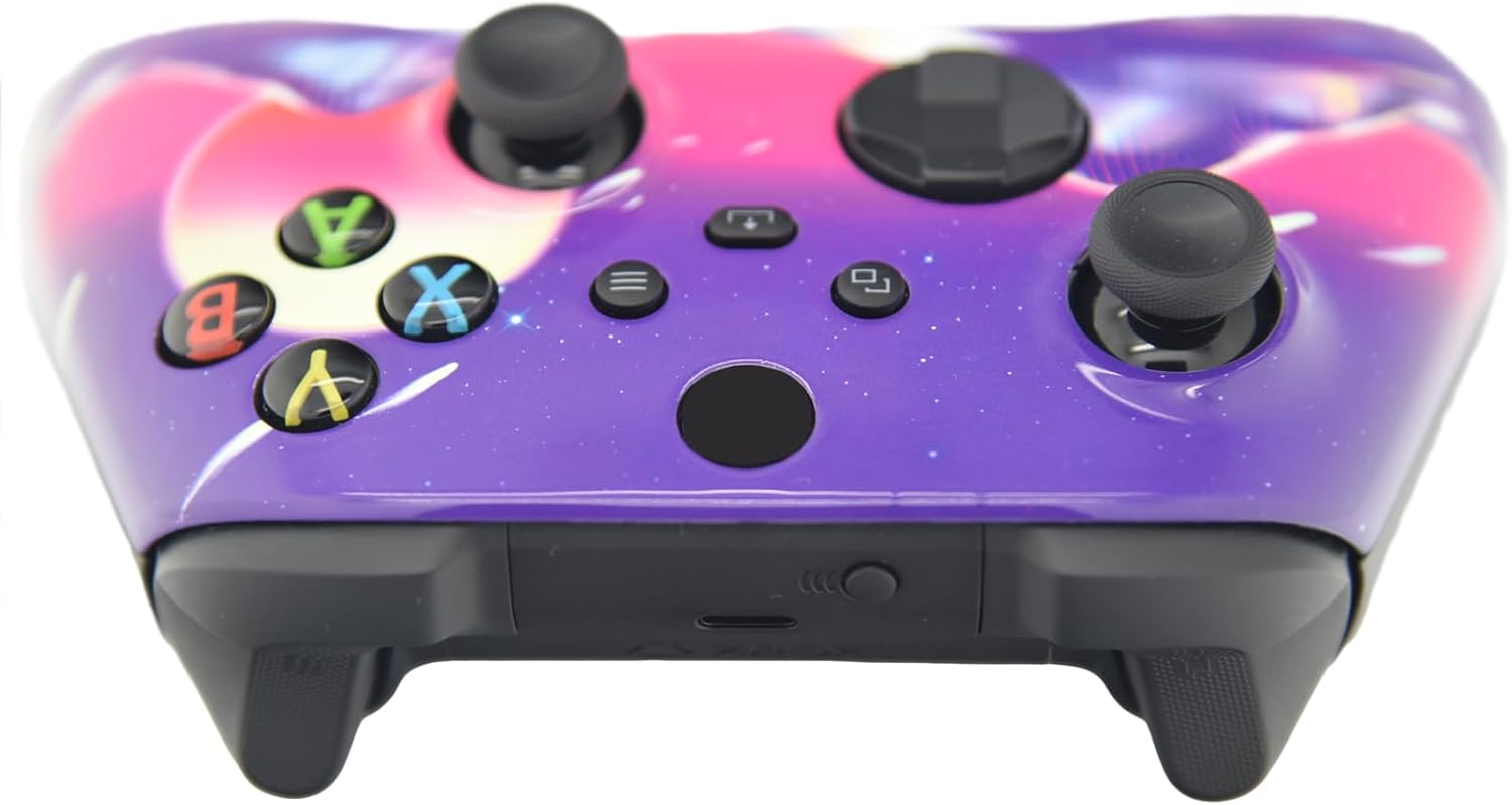 ProControllers LLC Hand Airbrushed Fade Custom Controller Compatible with Xbox Series X/S & Xbox One (Series X/S Cyber Sky)