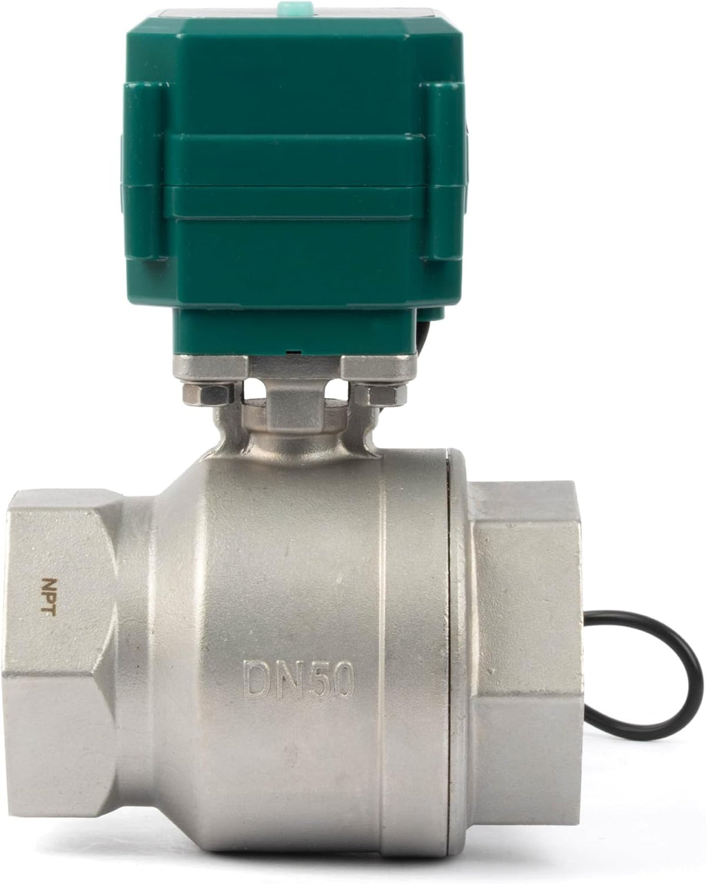 U.S. Solid 2" Smart Motorized Ball Valve - Remote App Mobile Control Stainless Steel Electrical Ball Valve with Manual Switch, 5V DC USB Connection