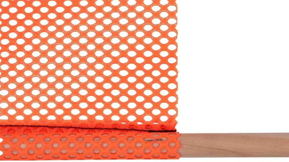 Mytee Products (4 Pack) 18"x18" Orange Safety Flags for Truck Loads w/Dowel - DOT Compliant Jersey Mesh Warning Flags on Stick for Oversize Wide Load, Construction, Road Traffic, Pedestrian Signs