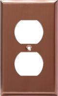ENERLITES Duplex Receptacle Metal Wall Plate, Stainless Steel Outlet Cover, Corrosion Resistant, Standard Size 1-Gang 4.50" x 2.76", Stainless Steel 201, 7721-BRG, Brushed Rose Gold