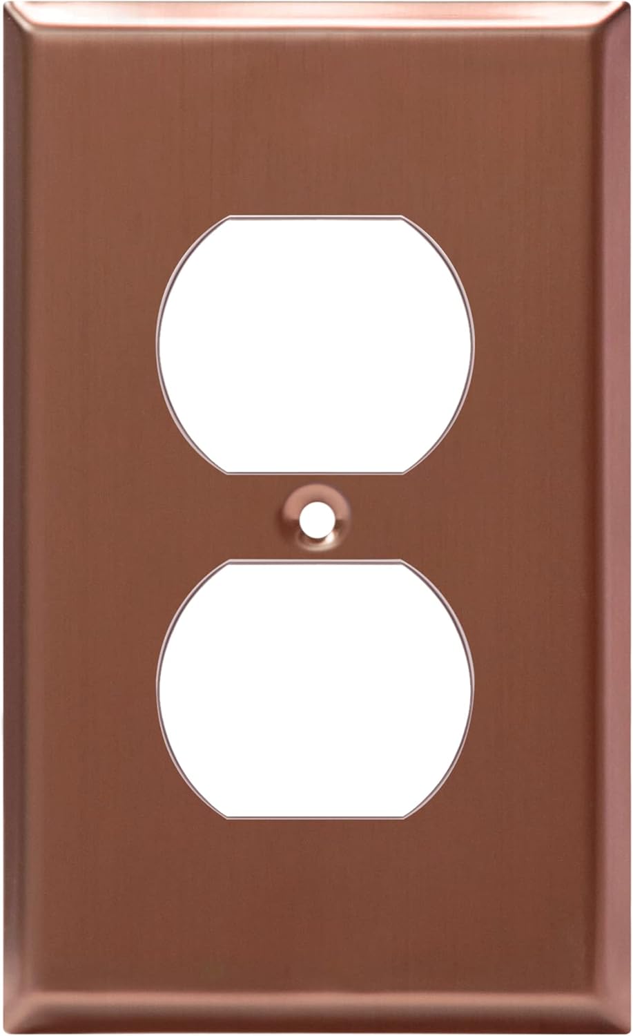 ENERLITES Duplex Receptacle Metal Wall Plate, Stainless Steel Outlet Cover, Corrosion Resistant, Standard Size 1-Gang 4.50" x 2.76", Stainless Steel 201, 7721-BRG, Brushed Rose Gold