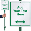 SmartSign 12 x 10 inch Custom Yard Sign with 3 foot Stake - Add Your Text & Choose Arrow, 40 mil Laminated Rustproof Aluminum, Set of 1, Made in USA