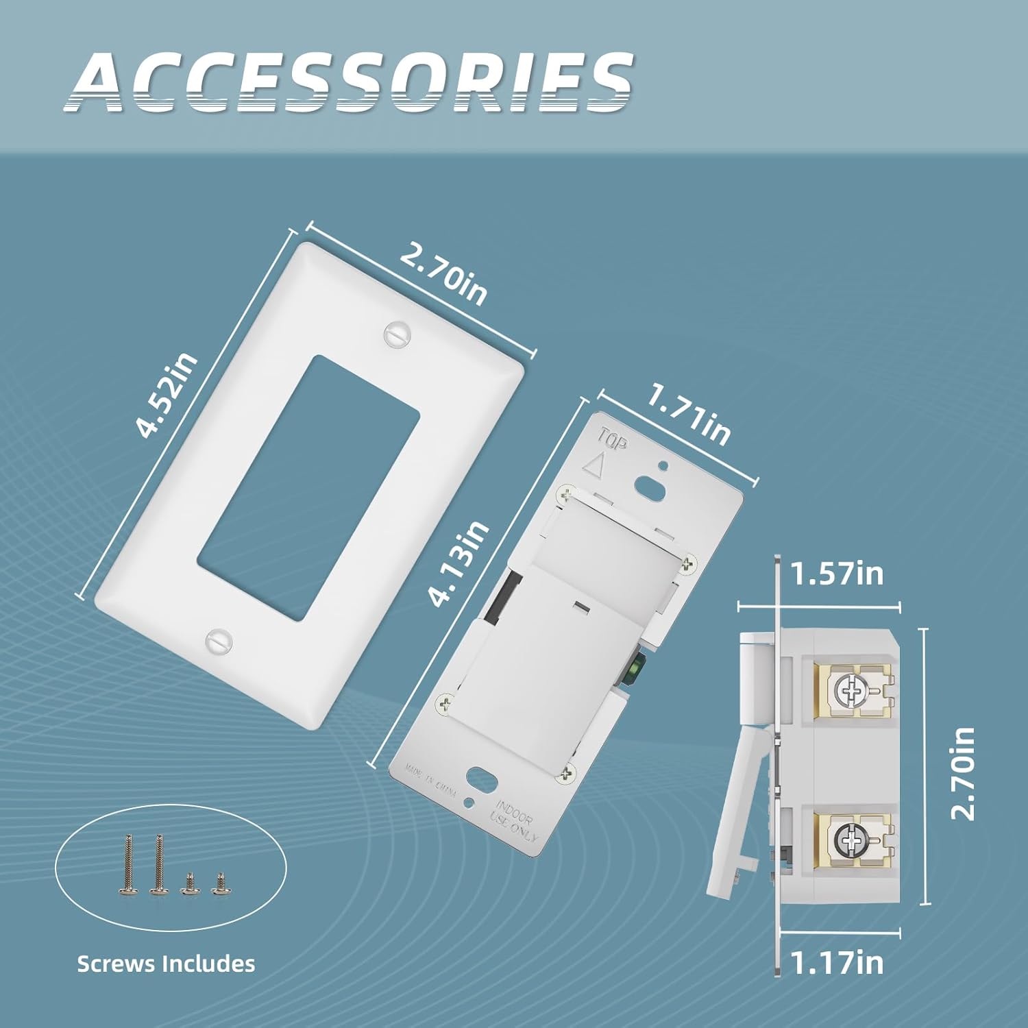 ECOELER PIR Motion Sensor Light Switch, Occupancy Motion Detector Wall Switch with Sensitivity & Delay Adjustable, Neutral Wire Required, Single Pole, for Hallway, Bathroom, Storage Room, 4 Pack