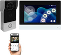Smart Video Doorbell Intercom System with 7" Touch Screen Monitor, 2MP HD Camera with Night Vision, Two-Way Audio, RFID IC Card Access, Wi-Fi Tuya App Remote Unlock for Home Security