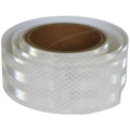 Non Fading White Reflective Tape Outdoor Waterproof 2 inch, High Visibility Warning Industrial Marking Tape,Safety Stickers (11 feet)