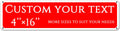 Custom Sign,street signs customized，Aluminum Weatherproof Metal Sign Multiple Sizes,Single-sided and double-sided, Customize for Office, Business, Workplace, office, Home, Delivery Signs(4 * 16 Inch)