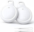 Bluetooth Tracker for Keys, Luggage & Pets – Smart Finder Compatible with iOS & Android, No Monthly Fee, Item Locator by BlissfulTails(2 Pack, White)