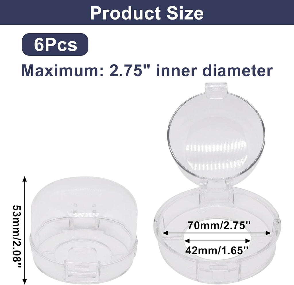 Stove Knob Safety Covers 6 PCS, Oven Knobs Covers for Child Safety, Upgraded Press Gas Stove Knob Locks with Adhesive, Child Proof Stoves Knobs Cover for Babies and Pets (White)