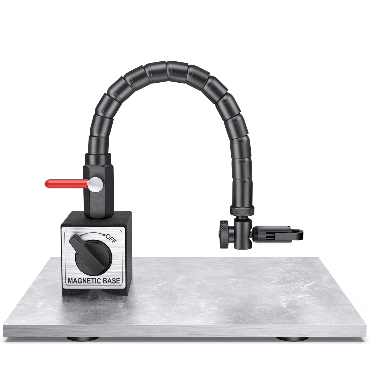 HDLNKAK Indicator Magnetic Base and Flex Arm Combo, 360 Deg Flexible Stem Holder for Digital Dial Indicator Gauge, Premium Disc and Rotor/Ball Joint Gage for Precision Measurements