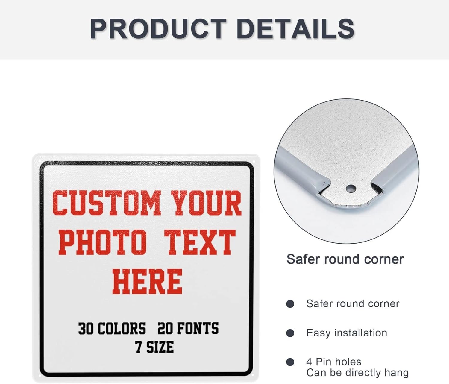 Custom Signs Outdoor Metal Sign - 12 x 12 Personalized Signs for Business, Workplace, Office, Home, Delivery Signs, Road Signs, Garden Signs, Hazard Signs, Intersection Signs, Parking Signs, Decorative Signs