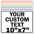 Custom Aluminum Signs – Personalized Weatherproof Metal Signs for Indoor & Outdoor Use – Multiple Sizes – Add Text/Logo – Optional Reflective & Double-Sided Printing – for Home, Business, Hazard, Garden, Door & Commercial Use (Rectangle 2, 10x7inch)