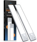 Under Cabinet Lighting, 40 LED Motion Sensor Light Indoor Rechargeable, 1800mAh Closet Lights Battery Operated for Kitchen Cabinets, Shelves, Walls (2 Pack)