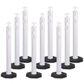 OrangeStar 9-Pack 42" Traffic Delineator Post Cones with Heavy Duty Rubber Base, White Safety Cones for Road, Parking Lot, Warehouse, Construction Zone Safety