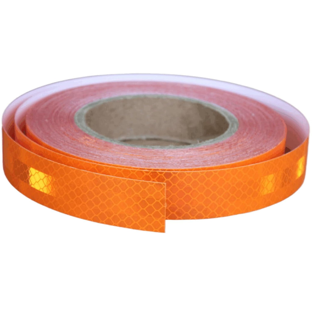 Non Fading Reflective Tape Orange Outdoor Waterproof 1 inch, High Visibility Warning Industrial Marking Tape, Safety Stickers (68 feet)