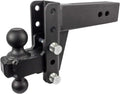 BulletProof Hitches - 3.0" Adjustable Heavy Duty Trailer Hitch (22,000 lb. Rating) - 4" Drop/Rise Trailer Hitch with 2" & 2-5/16" Dual Ball - Powder Coat, Solid Steel, Corrosion-Resistant
