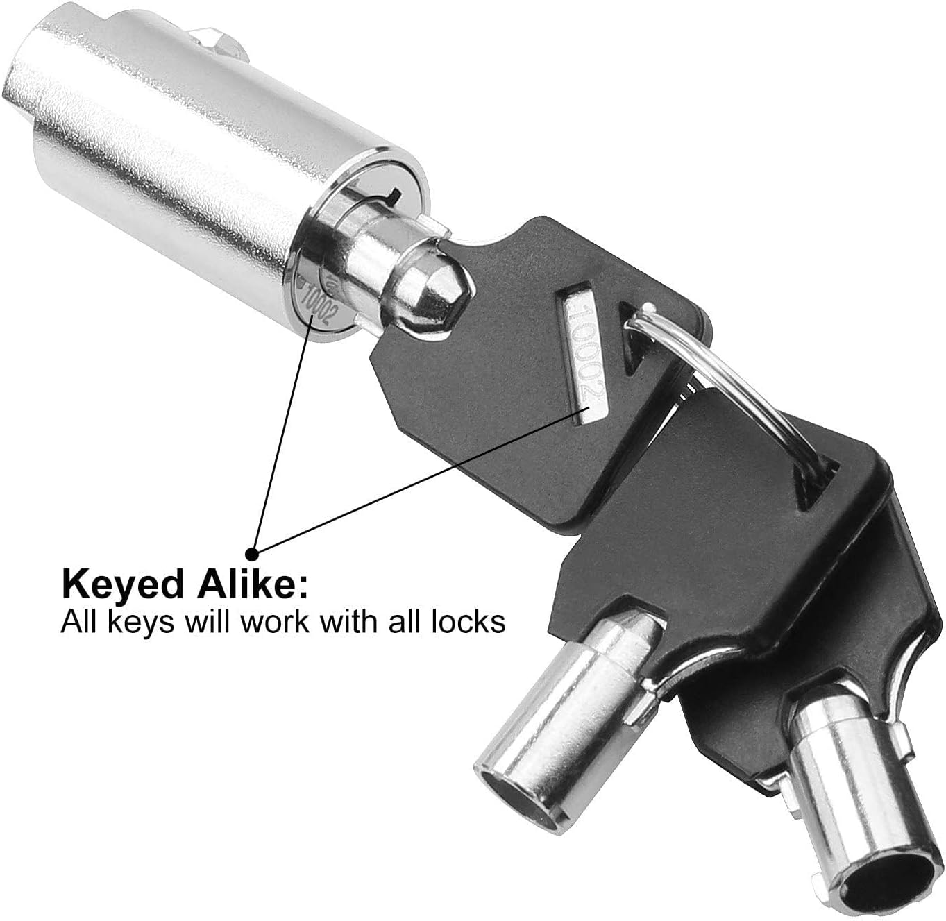 STARVAST Tubular Key Lock for Vending Machines, Zinc Alloy, Chrome, 2 Pack