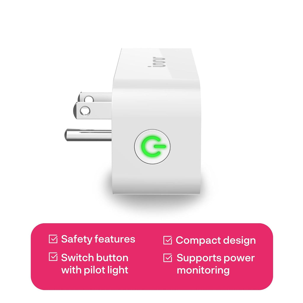 Innr Zigbee Smart Plug, Works with Philips Hue*, Alexa and SmartThings, Zigbee Repeater, Energy Monitoring, 4-Pack