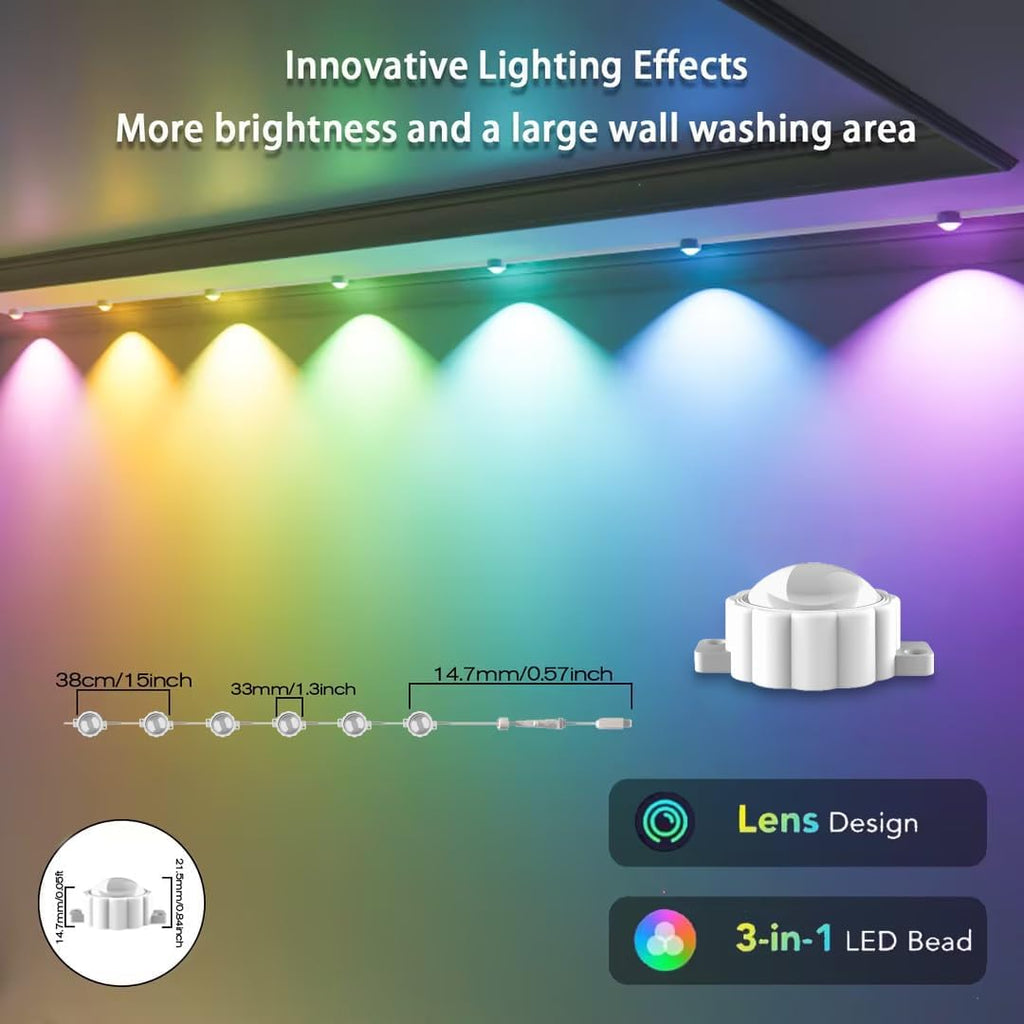 Permanent Outdoor Lights for House, Smart Outside christmas Lights with 72 Scene Modes,IP68 Waterproof Eaves Lights for Christmas All Holiday Decorations,Work with Alexa, Google Assistant (100 Ft)