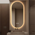 40" x 24" Oval Backlit Bathroom Mirror with Lights, Pill-Shaped LED Lighted Vanity Mirror for Wall, Anit-Fog, Stepless Dimmable, Memory Function, Frameless Smart Mirror, Shatter-Proof, CRI≥93
