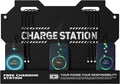 Mechanical Type Wall Mounted Charging Station with 8 PortHigh Speed Cables - Universal Dock for Apple, Type-C & Android Devices, Perfect for Airports, Hotels, Offices, School (Black)