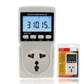 Electricity Monitor, Digital Power Overload Protection LCD Plug in Power Watt Voltage Meter, 8 Display Modes for Energy Saving, Watt Meter Outlet, Energy Consumption Factor, Power Consumption Monitor