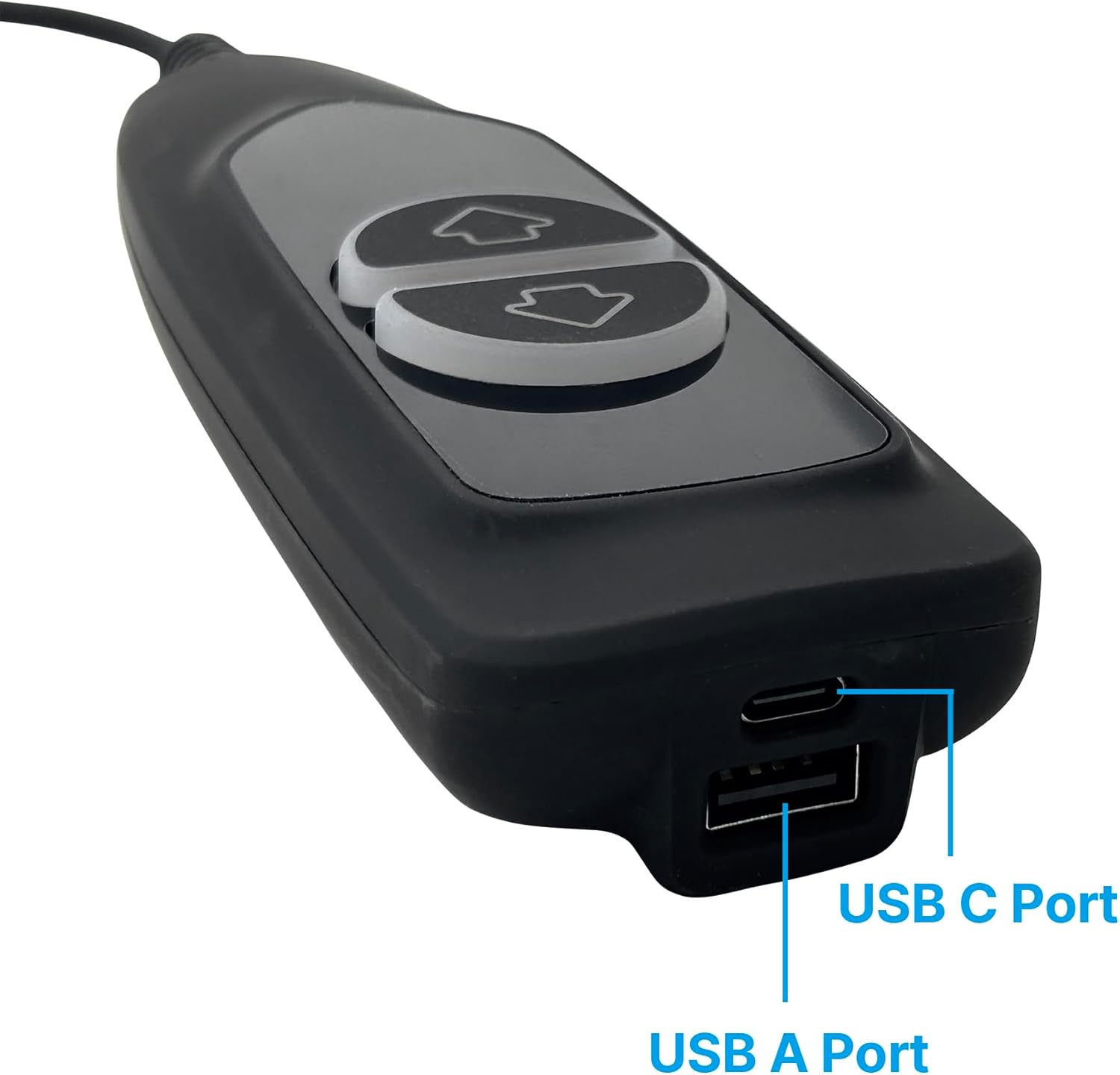 2 Button 5 Pin Remote Hand Control with USB A C Ports and Backlight for Lift Chair Power Recliner Electric Sofa Parts Replacement Handet Controller