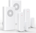 Wireless Door Chime, Door Open Sensor Alarm When Entry Business/Office/Store (500ft Range 51 Ringer Adjustable Volume) Home Alert Bell for Kid/Toddler Safety, 2 Receivers +2 Sensors