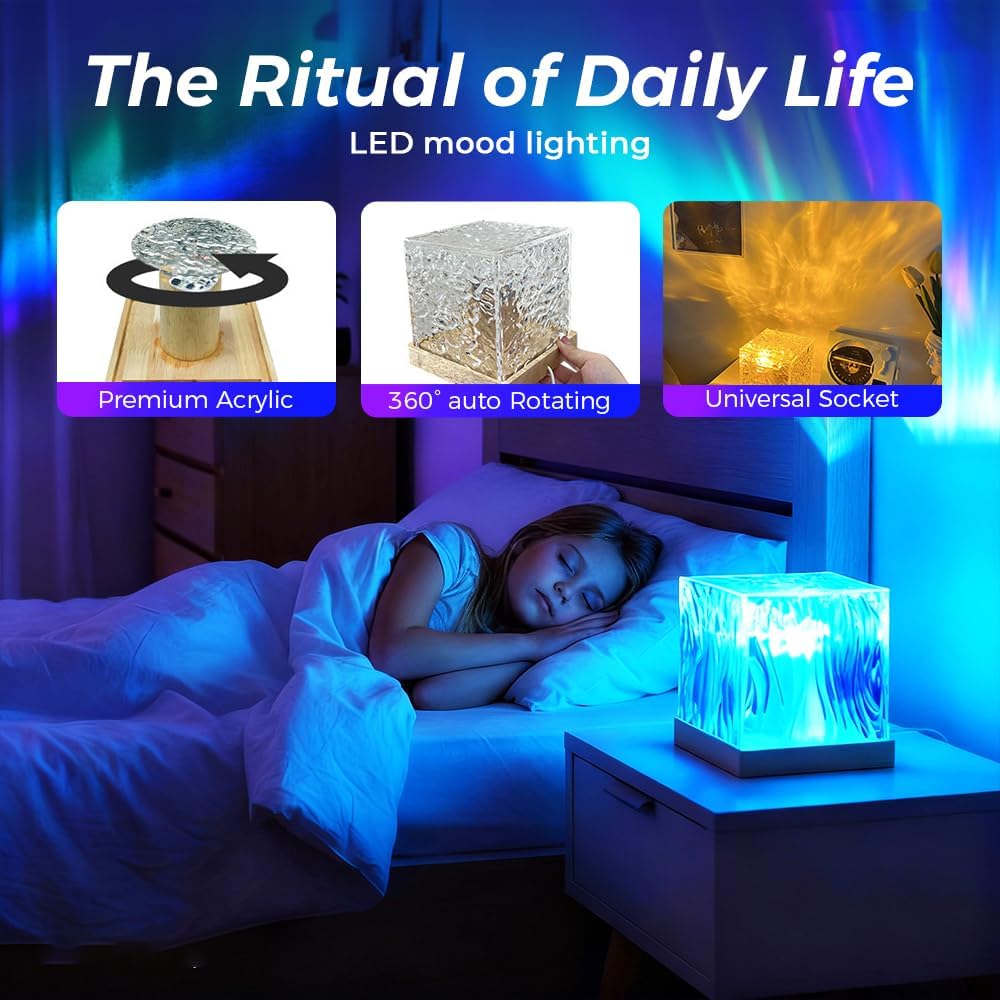 Northern Lights Projector with Remote, 18-Color Aurora Night Light for Bedroom, Galaxy Projector for Teens, Christmas Gift for Boys & Girls (with Bluetooth Speaker)