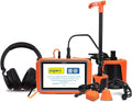 PQWT L7000 Underground Water Leak Detectors Indoor Outdoor Wall Water Pipe Detector Machine Multi Sensor Acoustic Pipeline Leakage Detection Kit Noise Reduction Headphone Smart Touchscreen Carry Case