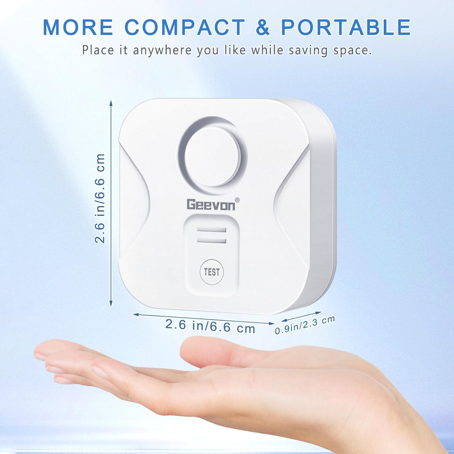 Geevon 4 Pack Water Leak Detectors for Home, 100dB Water Sensor Alarm Flood Leakage Detection Devices for Bathroom, Basements, Laundry Rooms, Kitchen, IP56 Waterproof(Battery＆Screwdriver Included)