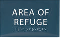 6" X4" Area of Refuge Sign - ADA Compliant Tactile Graphics Grade 2 Braille Text | Wall Mount Plastic Signs for Shopping Malls, Offices, Hotels, Schools, Apartments & Restaurants