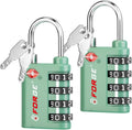 Forge Dual-Opening: Key or Combination Lock, TSA Approved Lock for Luggage, Pelican case, Travel, Gym, School, Luggage Combination Lock, Travel Bag Lock (Green 2 Pk)