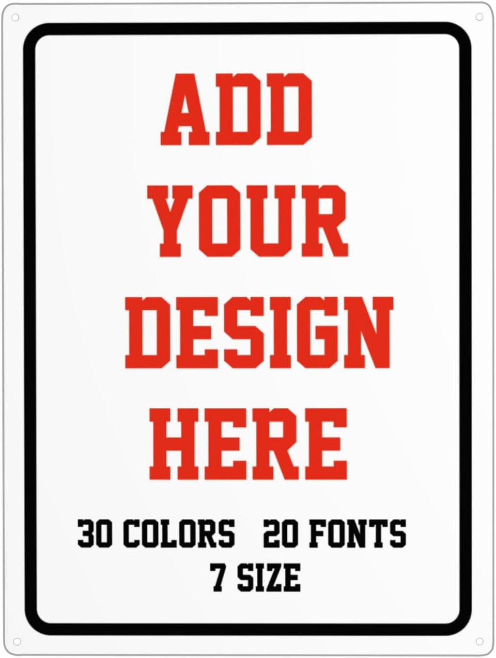 Custom Signs Outdoor Metal Sign - 12 x16 Personalized Signs for Business, Workplace, Office, Home, Delivery Signs, Road Signs, Garden Signs, Hazard Signs, Intersection Signs, Parking Signs, Decorative Signs