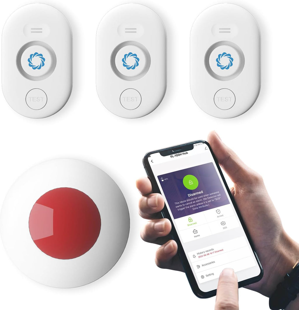 Airthereal Water Leak Detector 3-Pack with WiFi Gateway, Water Alarm Sensor with 0-120dB 4-Level Adjustable Alarm, Leak and Drip Alert with App Alerts for Home, Basement (Not Support 5G WiFi)