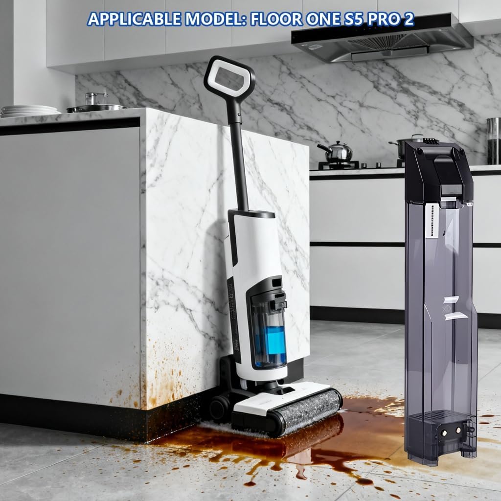 Replacement 0.8L Clean/Dirty Water Tank, Compatible with Floor ONE S5/S5 PRO Smart Wet Dry Vacuum Cleaner, Generic Water Tank Accessory