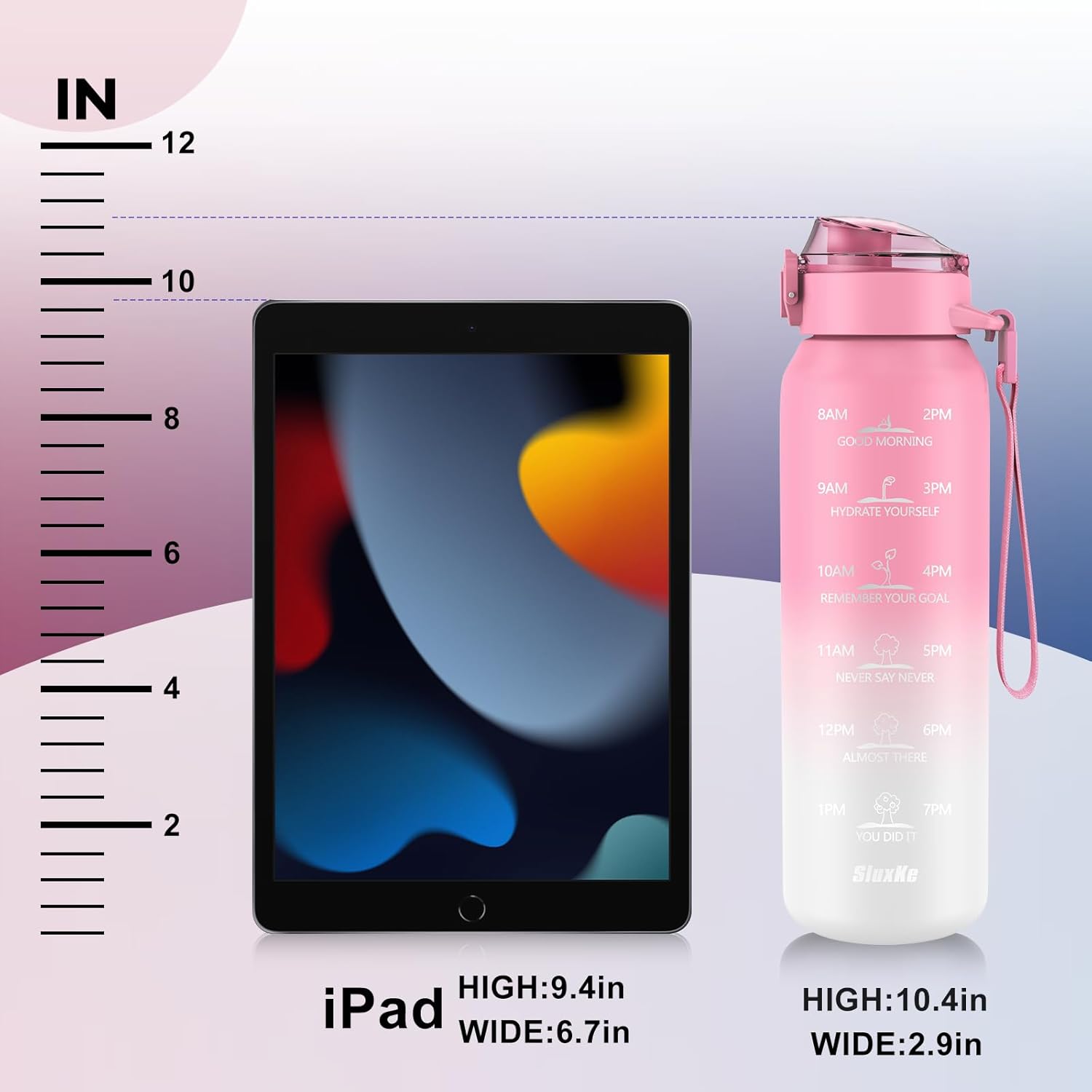 24oz Insulated Water Bottle with Straw and Spout Lids, 18/10 Stainless Steel 700ml Double Wall Vacuum Sports Water Jug, Leakproof Hydro Cup Flask for Men, Women & Kids PINK WHITE