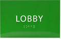 6" X4" Lobby Sign - Tactile Graphics Grade 2 Braille Text Reception Area Sign| Utility ADA Compliant Wall Mount Plastic Signs For Hospital, Offices, Businesses & Apartments
