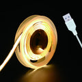 Short Led Strip Lights 5V USB LEDs Display Cabinet Lighting COB LED Strip Light 3000K Warm White Not Dimmable Flexible Small led Lights for DIY Home LED TV Lights Indoor Use (3.28FT/1M)