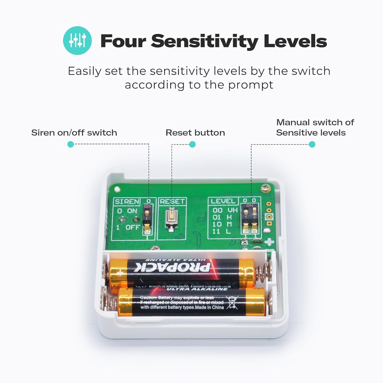 THIRDREALITY Zigbee Vibration Sensor, 110dB Alarm, Adjustable Sensitivity, Works with Echo, SmartThings, Home Assistant