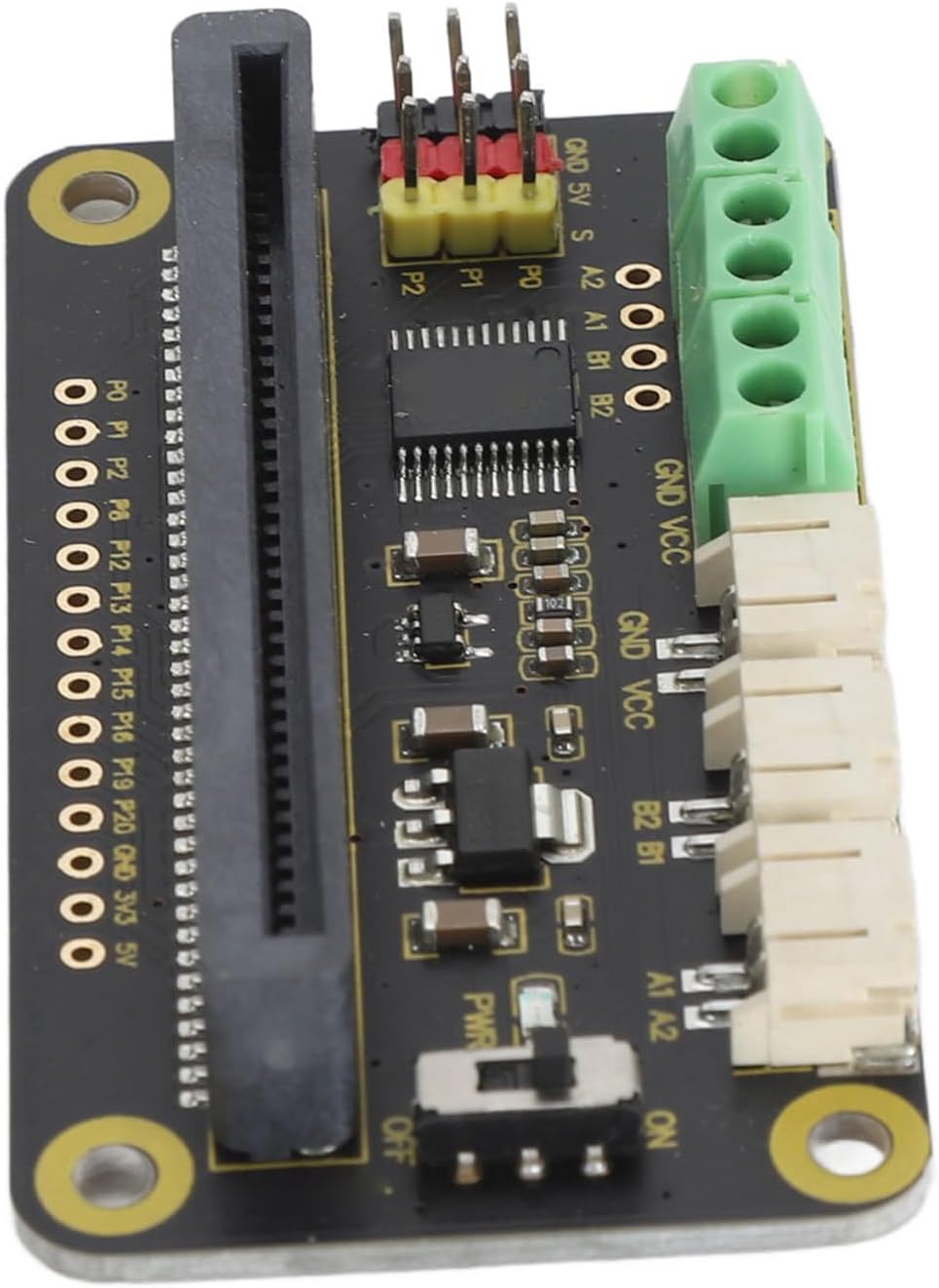 Pilipane Servo Drive Expansion Board Professional Powerful Motor Driver Board for Microbit Plug in Interface DC Motor Driver Board for Robotics and DIY Projects
