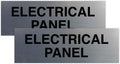 All Quality Basic Electrical Panel Sign - Fire Regulation Safety Compliance Sign - Silver - Medium (2 Pack)